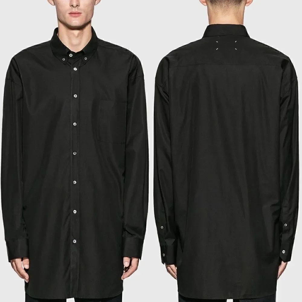 Maison Margiela NWT Oversized Co-Ed Collection Padded Button Down Black Size 36